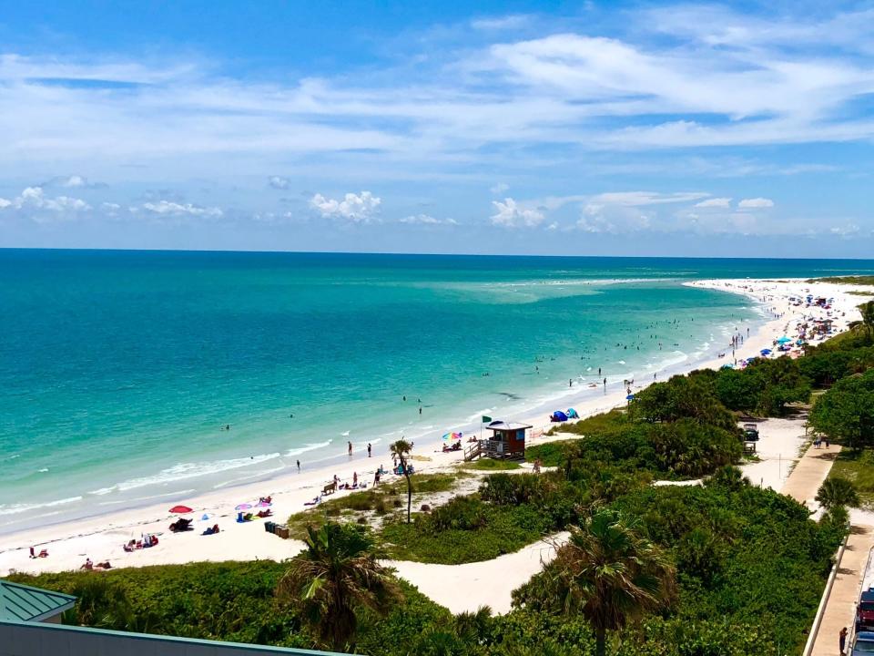 Beautiful white sand beach on the ocean