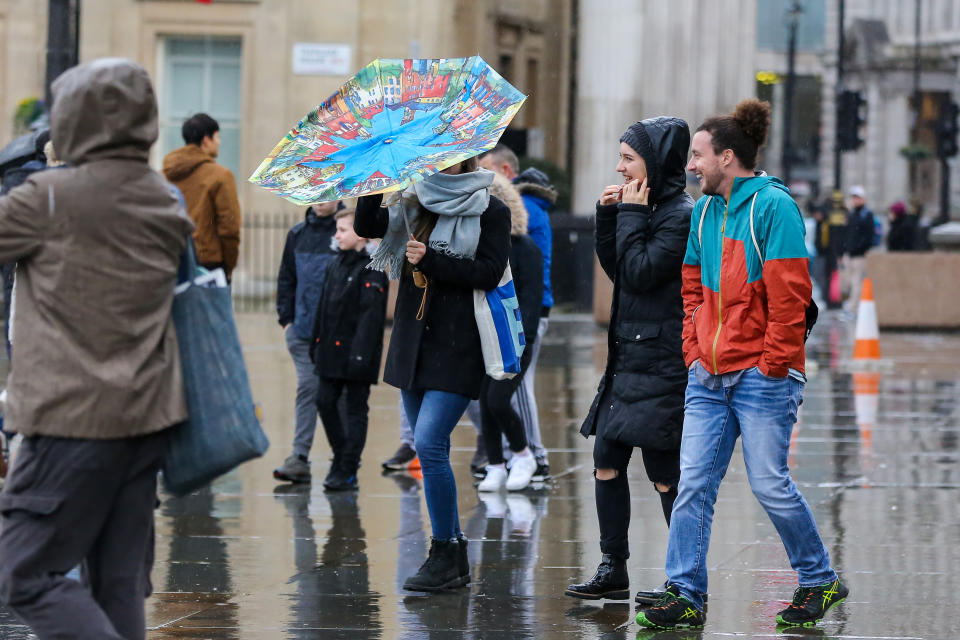 People in some areas have been advised to stay in their homes until the storm blows over. (Getty)