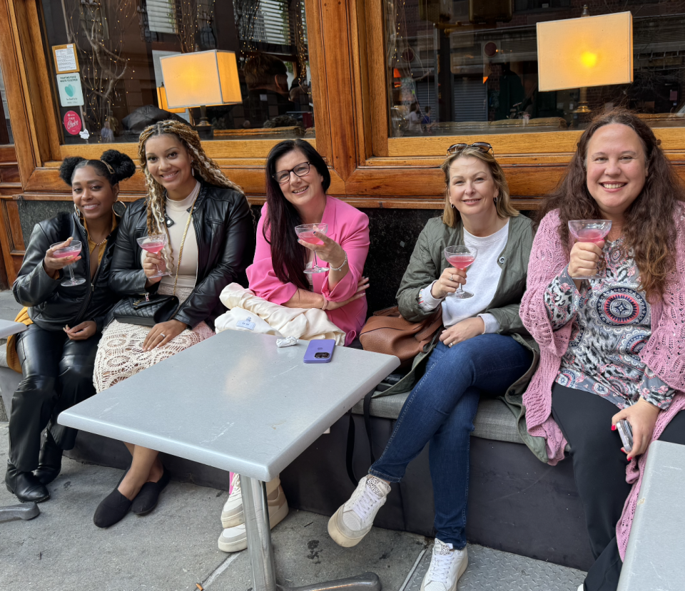 Some of the Sex and the City tour group enjoying space 