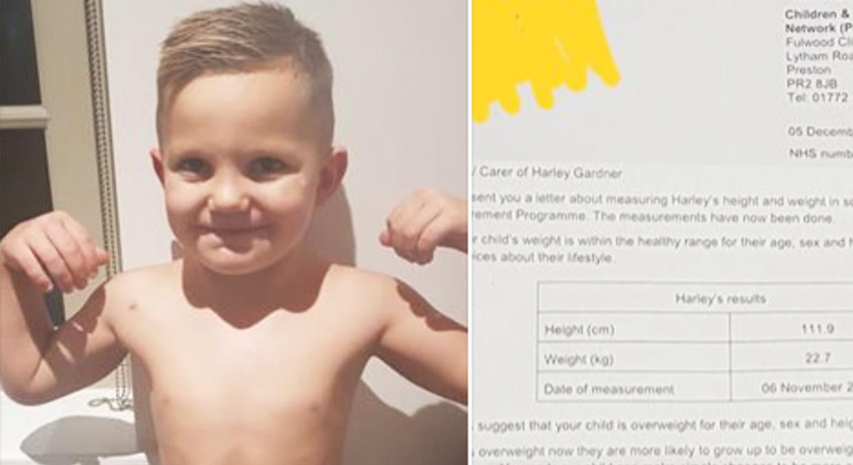 The mum shared a picture of her son Harley, 4, on Facebook. [Photo: Getty]