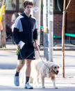 <p>Shawn Mendes takes his dog out for walk through Toronto on Aug. 18. </p>