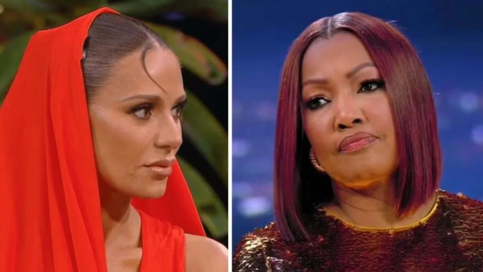 Dorit Kemsley, Garcelle Beauvais on "The Real Housewives of Beverly Hills" Season 13 reunion (Bravo)