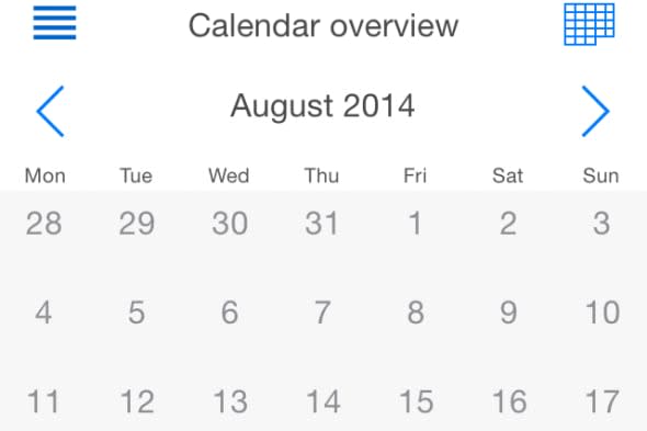 TimeTrack Free Calendar View