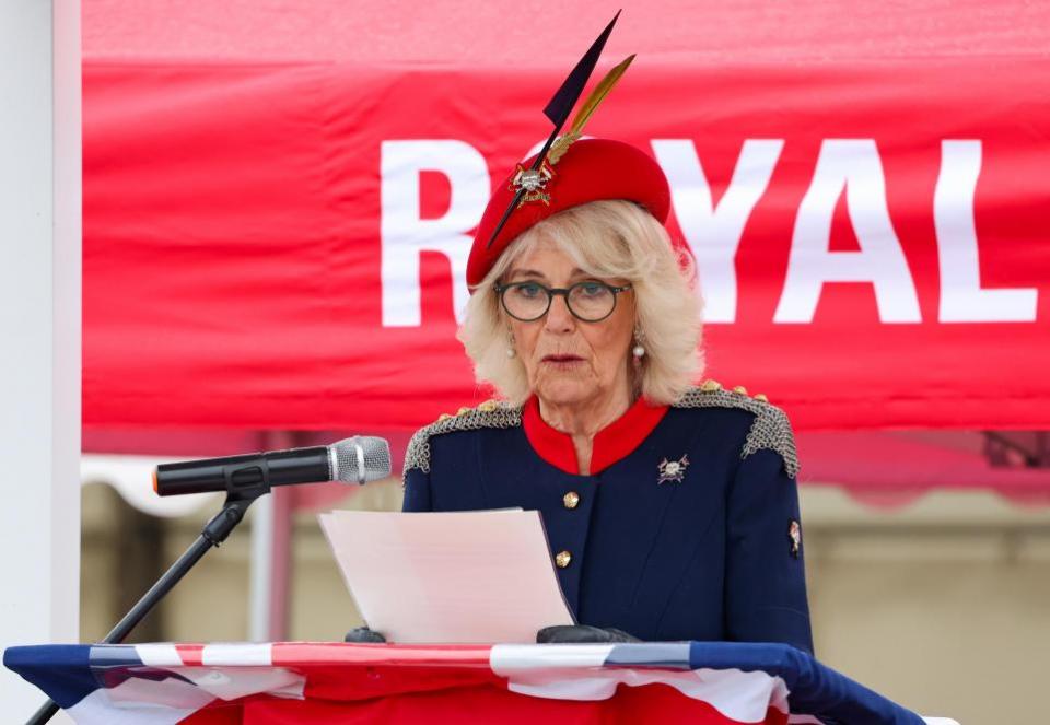 The Northern Echo: Queen Camilla delivers a speech at Catterick