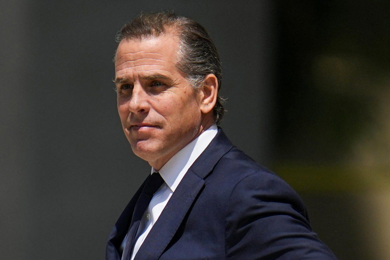 Hunter Biden leaves court in Wilmington, Del., on July 26, 2023. (Julio Cortez / AP file)