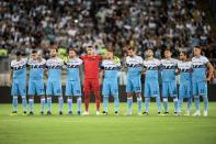 Players of Lazio observed a minute of silence for the victims prior to Saturday's game against Napoli in Rome