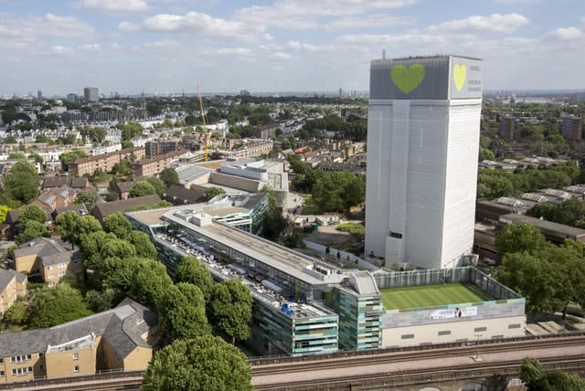 Tower block fire in London