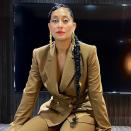 Tracee Ellis Ross got all gussied up to for the 2020 People's Choice Awards. For the occasion, her hair was styled by <a href="https://www.instagram.com/naivashaintl/" rel="nofollow noopener" target="_blank" data-ylk="slk:Nai'vasha Johnson;elm:context_link;itc:0;sec:content-canvas" class="link ">Nai'vasha Johnson</a> in a long, textured ponytail with a finger-wave design at the base.