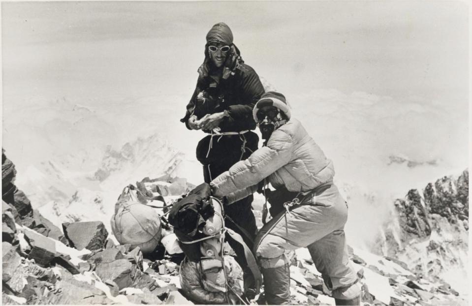 Edmund Hillary and Tenzing Norgay on Mount Everest in picture by Royal Geographical Society collection (Zuma/Shutterstock)