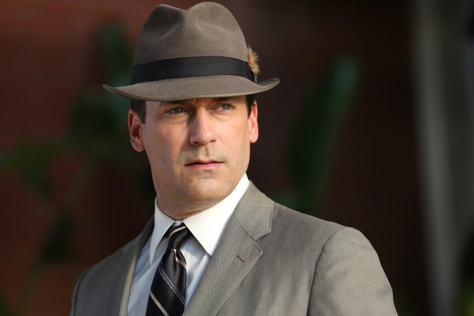 <h1 class="title">MAD MEN, Jon Hamm, 'Time Zones', (Season 7, ep. 701, airs April 13, 2014). photo: Michael Yarish /</h1><cite class="credit">Everett</cite>