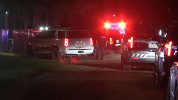 PHOTO: Law enforcement personnel are shown at the scene of a mass shooting in Cleveland, Texas, on April 29, 2023. (Scott Engle)