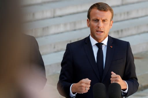 French President Emmanuel Macron admitted there were "true disagreements" over Iran within the G7 club