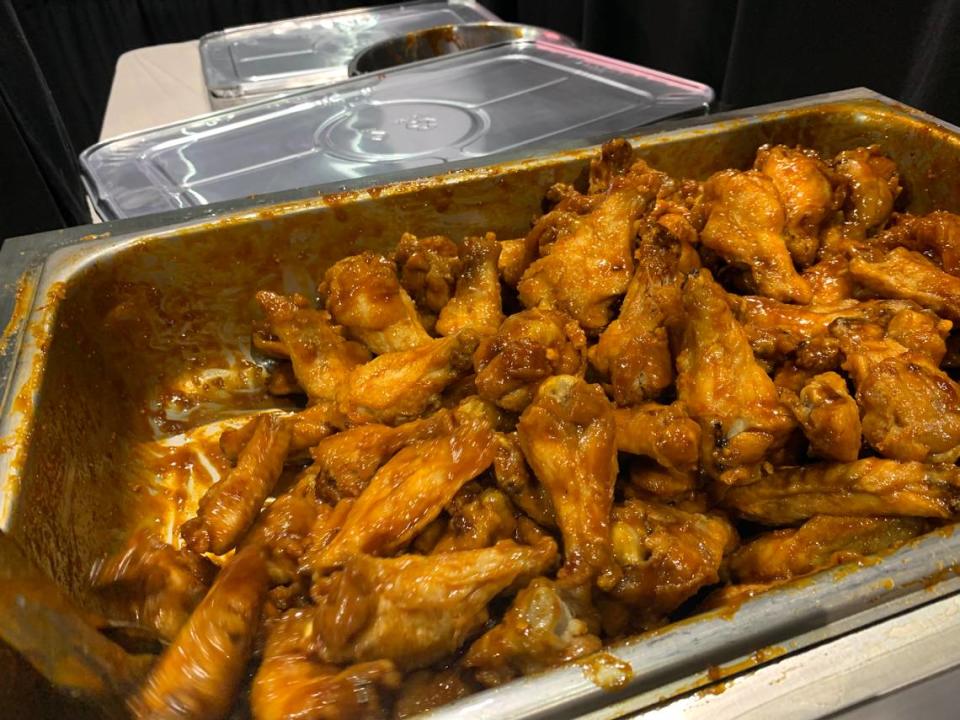 A saucy, tangy and crunchy chicken wing created by 6S Steakhouse has been the reigning Wingapalooza chicken wing champion since 2019. Denise Neil/The Wichita Eagle