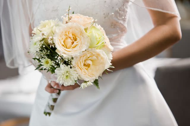 <p>Getty</p> A stock image of a bride