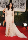 Jessica Biel arrives at the 69th Annual Golden Globe Awards in Beverly Hills, California, on January 15.