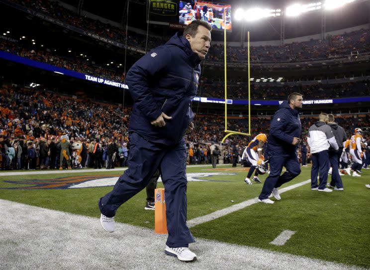 Gary Kubiak's decision in overtime backfired for the Broncos (AP)