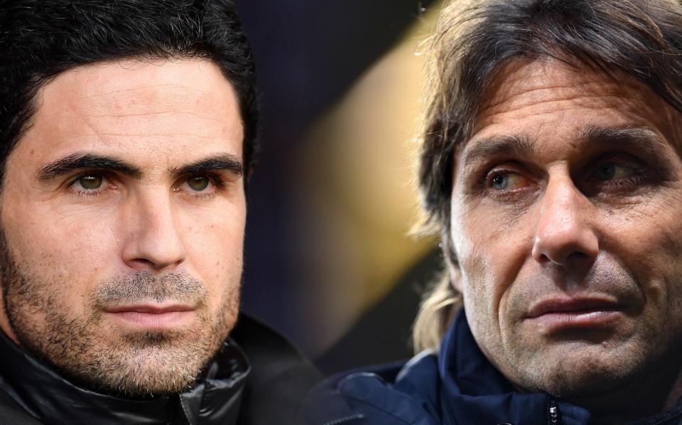 Mikel Arteta and Antonio Conte - GETTY IMAGES