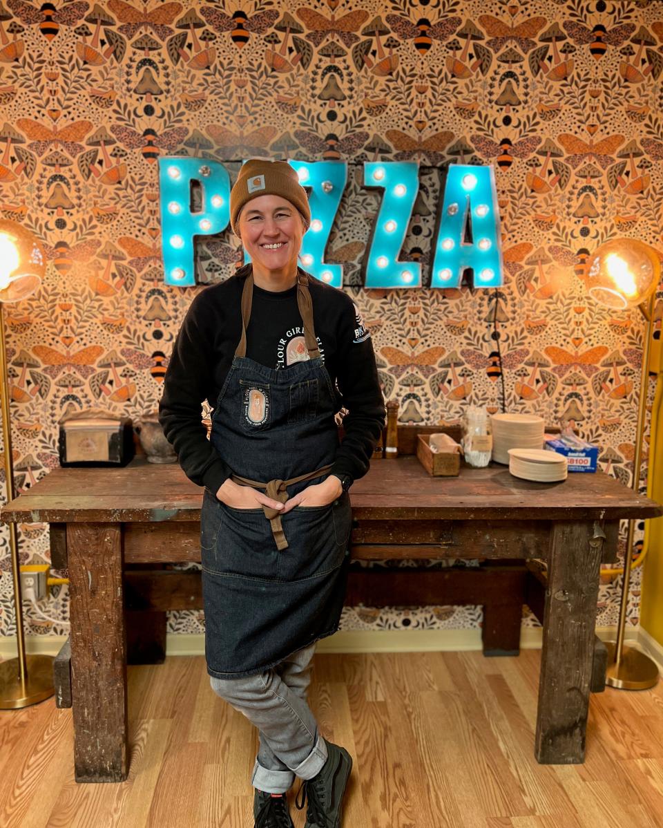 Dana Spandet who launched Flour Girl and Flame as a food trailer with a wood-burning pizza oven in 2020.