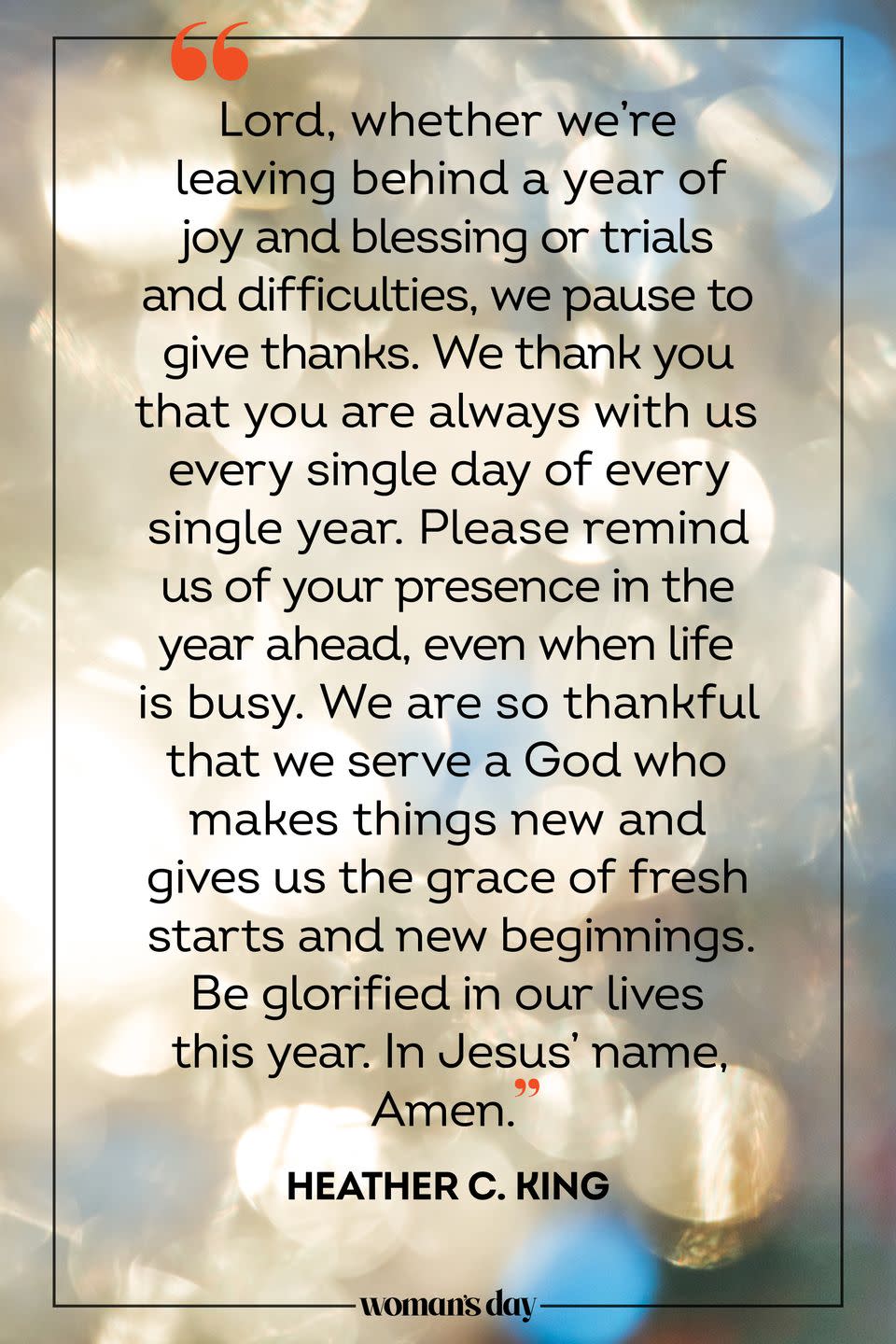 new year's blessings heather c king