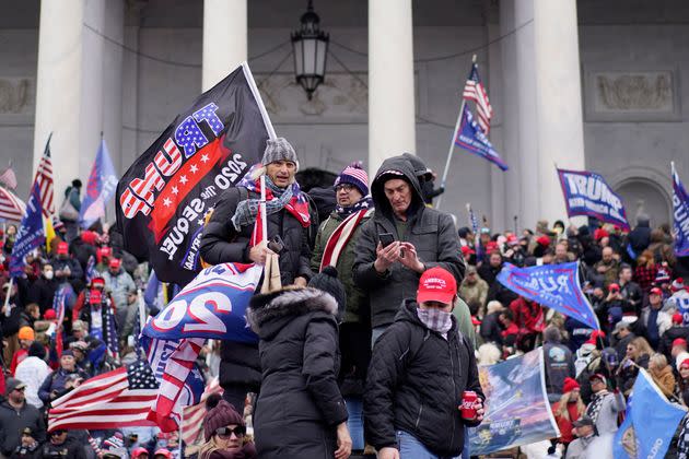 Donald Trump supporters gather to storm the U.S. Capitol to halt a joint session of Congress on Jan. 6. (Photo: Kent Nishimura/ Los Angeles Times via Getty Images)