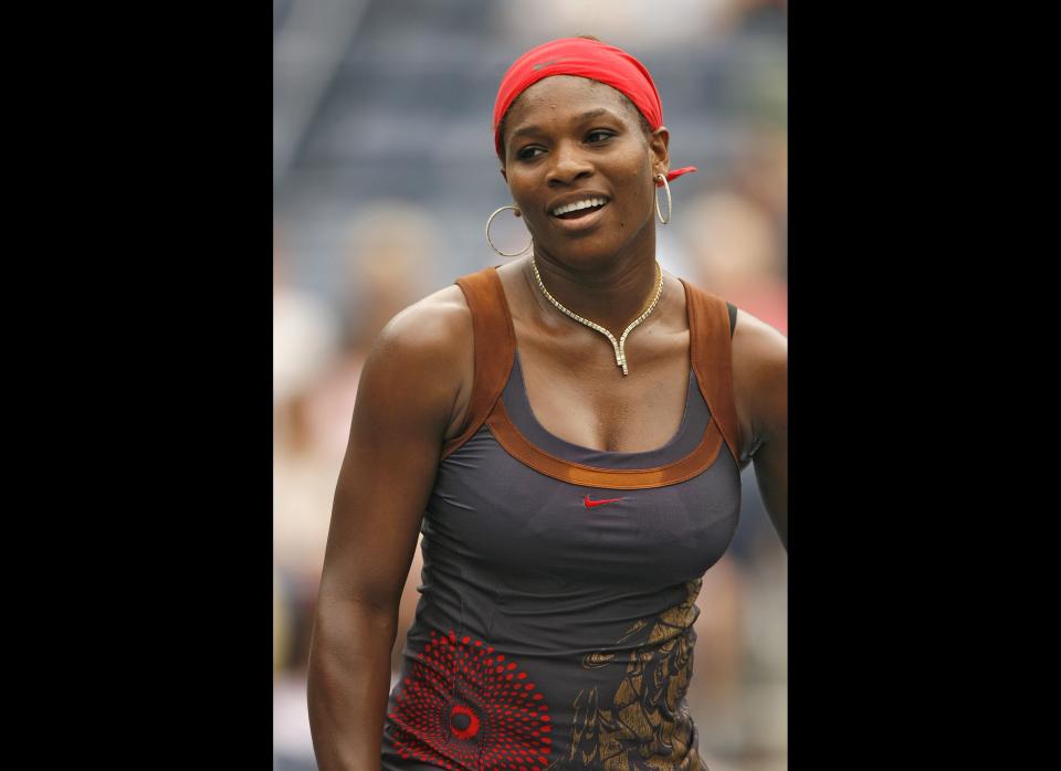 Playing Amelie Mauresmo of France during the 2006 U.S. Open at the USTA Billie Jean King National Tennis Center in Flushing Meadows Corona Park.