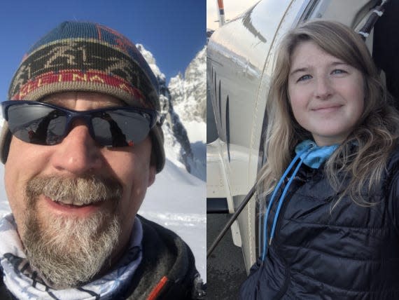 Alaskan bush pilots Chad Smith and Hailey Zirkle.