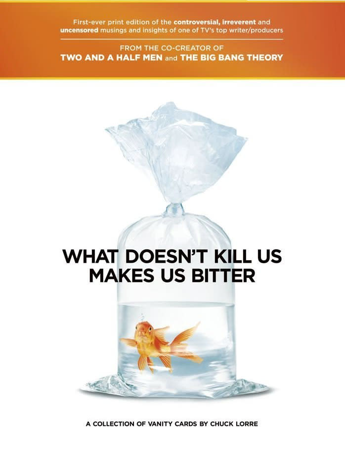 <b>BOOKS<br><br>"What Doesn't Kill Us Makes Us Bitter" by Chuck Lorre</b> (The Dharma Grace Foundation)<br>Why should you pay $100 to read this collection of the vanity cards "Two and a Half Men" and "The Big Bang Theory" creator Lorre tacks onto the end of his shows? First, reading the book is far kinder to your peepers than freeze-framing the show, and second, Lorre is donating all the profits to his Dharma Grace charity, which helps support free medical care given by the Venice Family Clinic in California. <br><br><a href="http://www.cbsstore.com/what-doesnt-kill-us-makes-us-bitter-by-chuck-lorre-with-signed-bookplate/detail.php?p=380881&v=cbs-new-arrivals&pagemax=all" rel="nofollow noopener" target="_blank" data-ylk="slk:CBSStore.com;elm:context_link;itc:0;sec:content-canvas" class="link ">CBSStore.com</a>, $100<br><br><a href="http://tv.yahoo.com/news/cbs-ceo-les-moonves-gets-snarky-over-angus-t--jones-195721859.html" data-ylk="slk:CBS CEO on Angus T. Jones rant;elm:context_link;itc:0;sec:content-canvas;outcm:mb_qualified_link;_E:mb_qualified_link;ct:story;" class="link  yahoo-link">CBS CEO on Angus T. Jones rant</a>