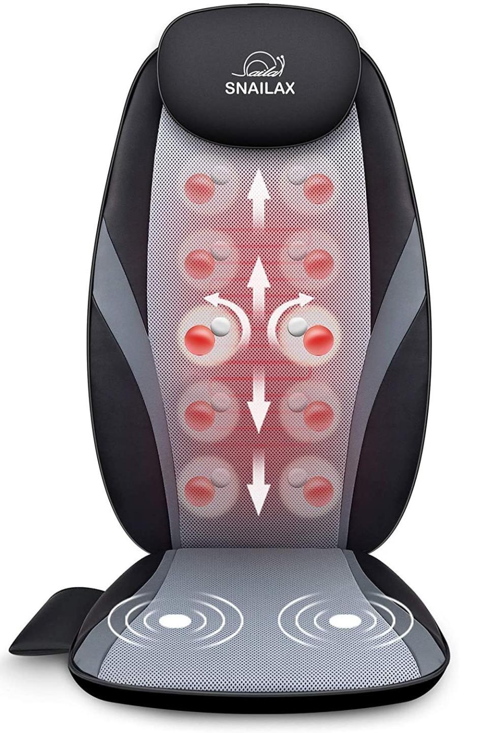 9) Snailax Shiatsu Massage Cushion with Heat