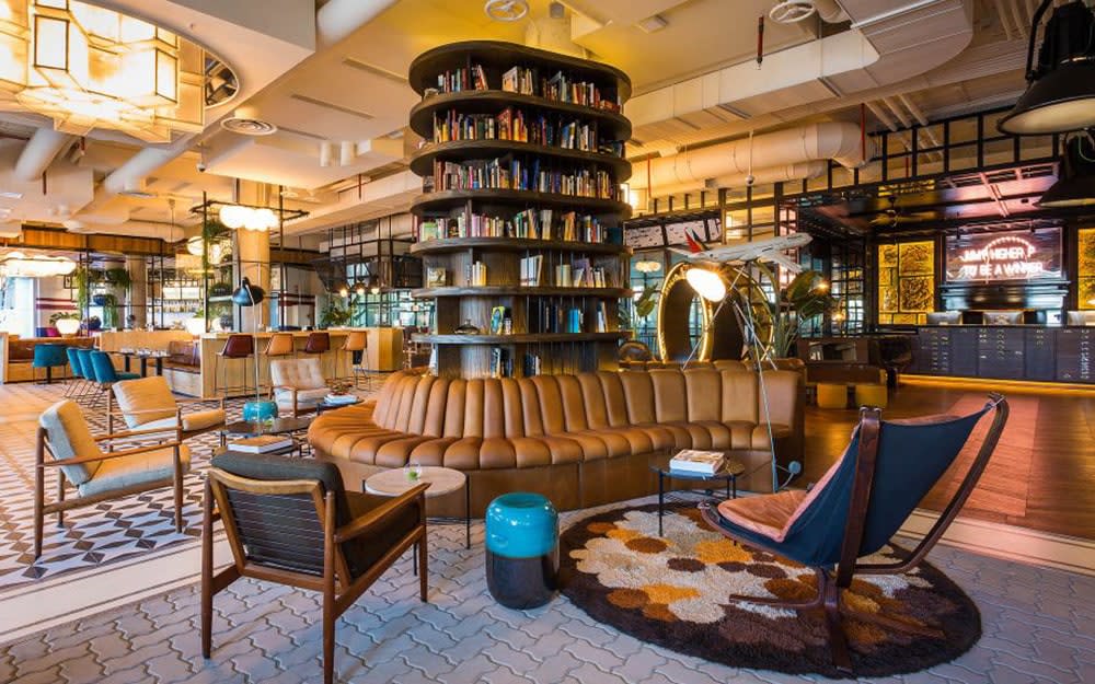 Leather sofas, swirling bookshelves and open-brick walls set a convivial tone in Only You Atocha's lobby, a space equally suitable for doing admin on your laptop or taking meetings