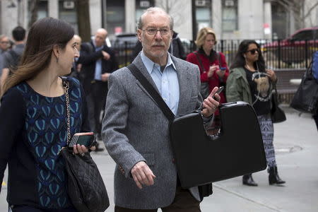 Stanley Patz, father of Etan Patz, arrives at the state Supreme Court in the Manhattan borough of New York April 13, 2015. REUTERS/Brendan McDermid