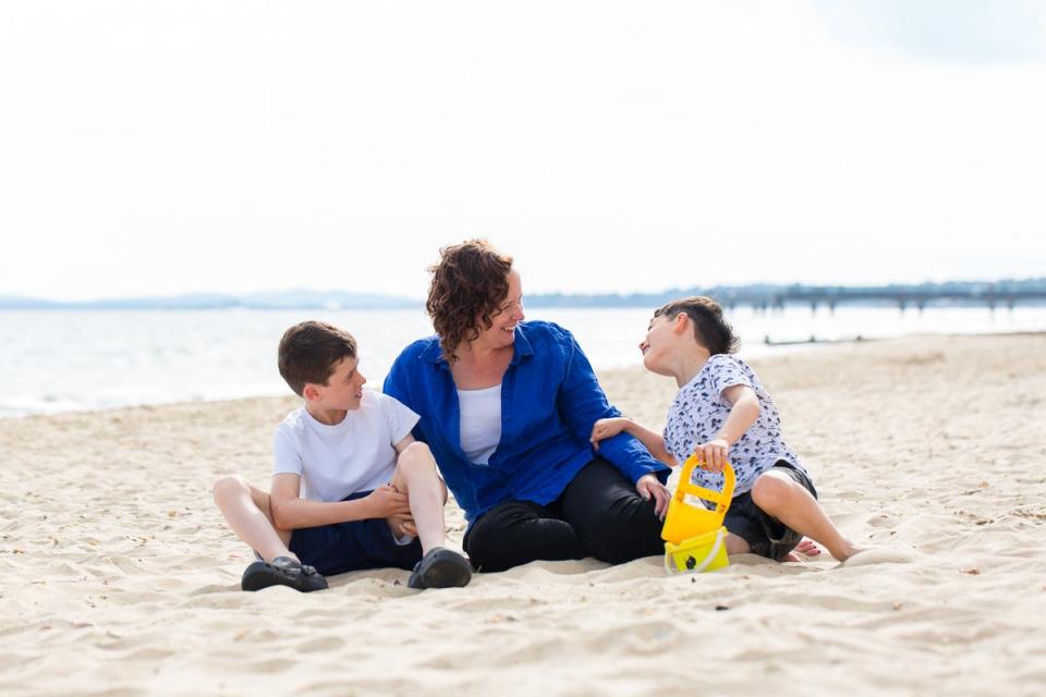 The family go for daily walks on the beach (Handout)