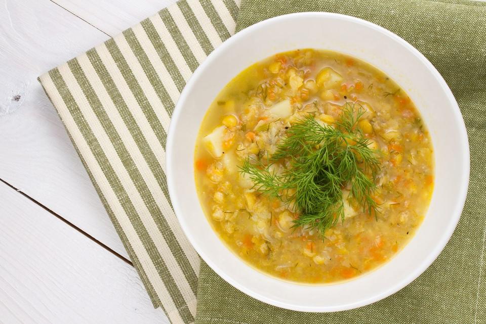 Slow Cooker Smoky Split Pea Soup