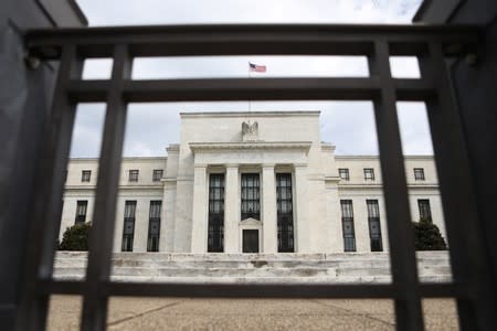 The Federal Reserve building is pictured in Washington, DC