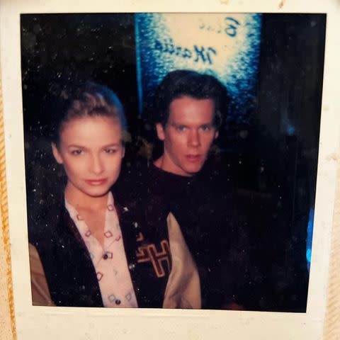 <p>Kyra Sedgwick Instagram</p> Kyra Sedgwick and Kevin Bacon on the set of "Lemon Sky" in 1987