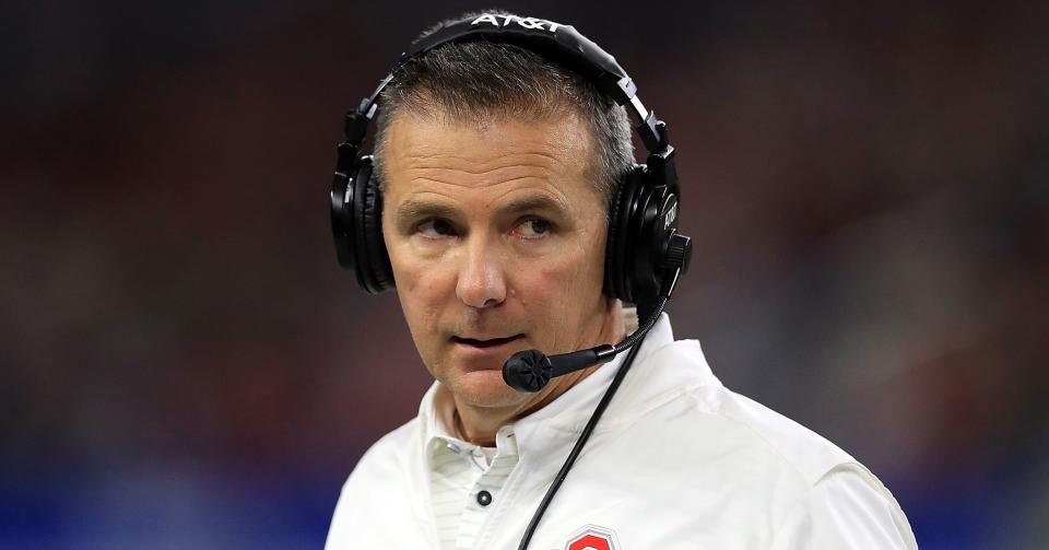 Urban Meyer is on paid administrative leave while an investigation plays out at Ohio State. (AP)