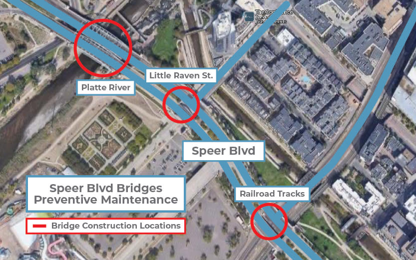 Speer Boulevard bridge maintenance. (DOTI)