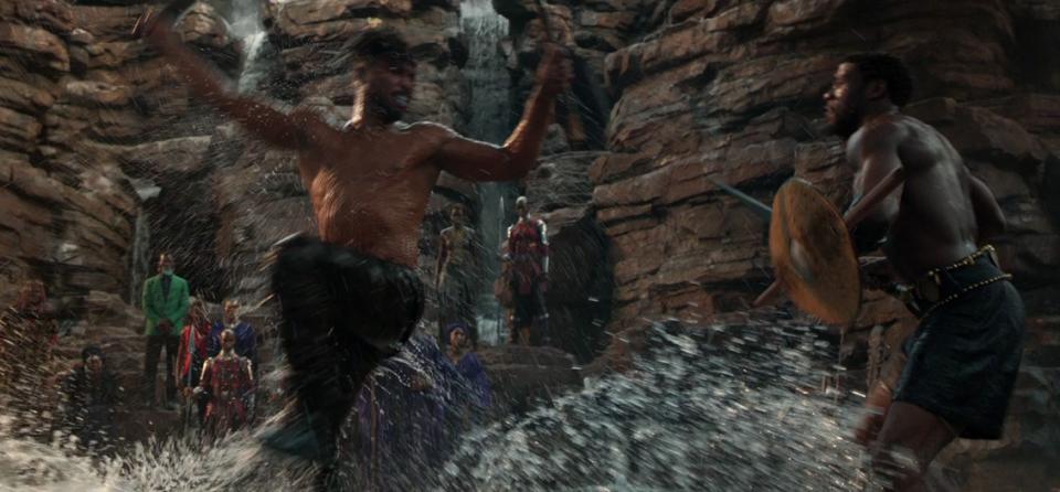 Michael B Jordan's Erik Killmonger in action (credit: Marvel Studios)