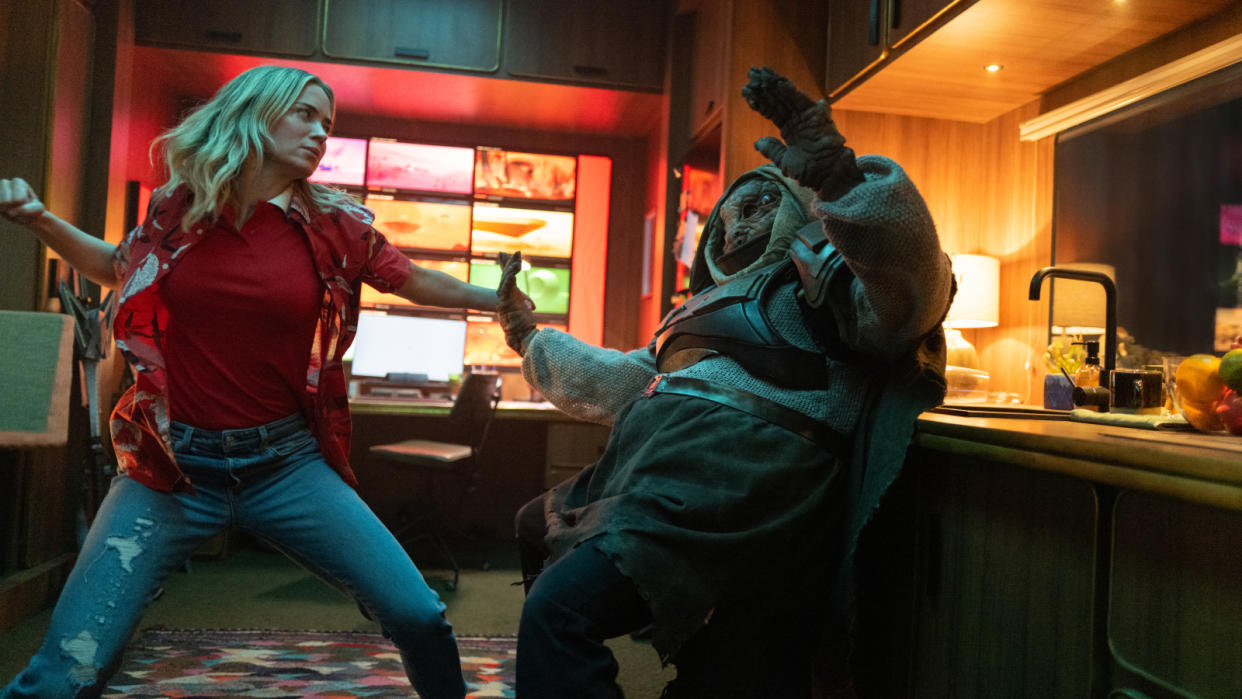 Emily Blunt performed this fight scene on her own. PHOTO: Eric Laciste/Universal Pictures