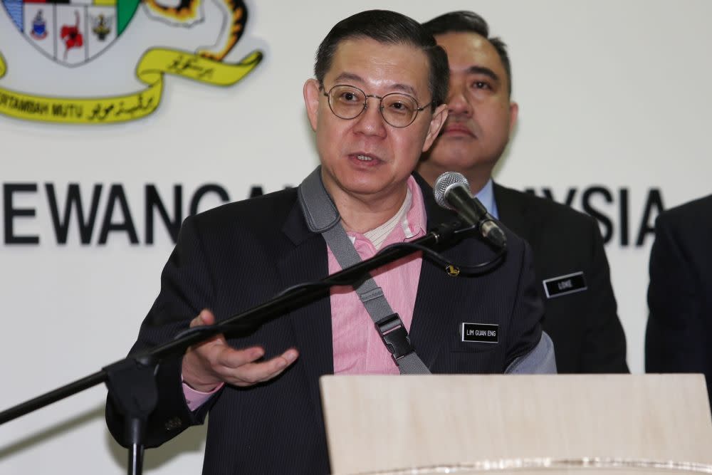 Finance Minister Lim Guan Eng speaks during a press conference in Putrajaya January 17, 2020. — Picture by Choo Choy May