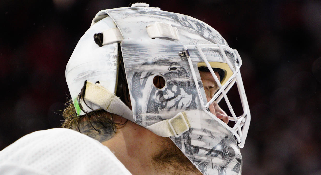 Robin Lehner is continuing his efforts to promote mental health. (Photo by Greg Thompson/Icon Sportswire via Getty Images)