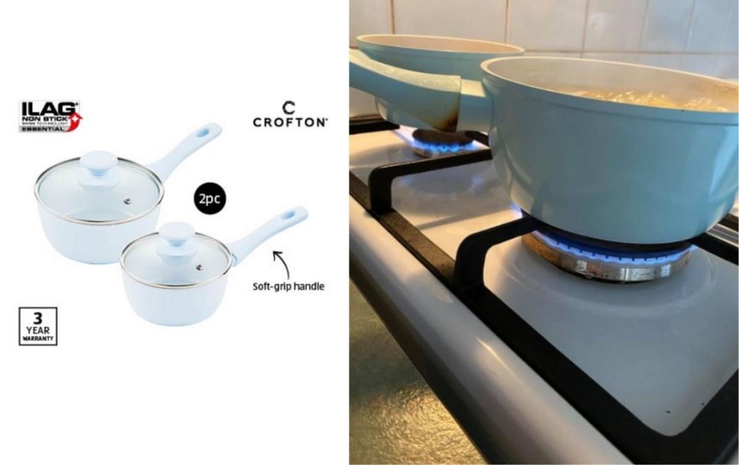 I'm really disappointed with the quality of the Crofton ceramic cookware,  FYI in case you were thinking of buying (swipe through pics) : r/aldi