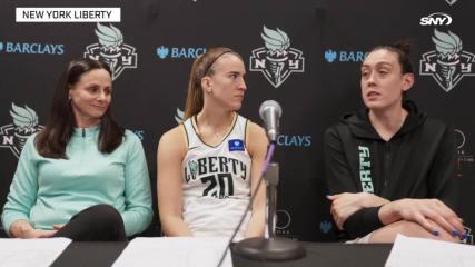 Sabrina Ionescu and Breanna Stewart on facing Caitlin Clark for the first time