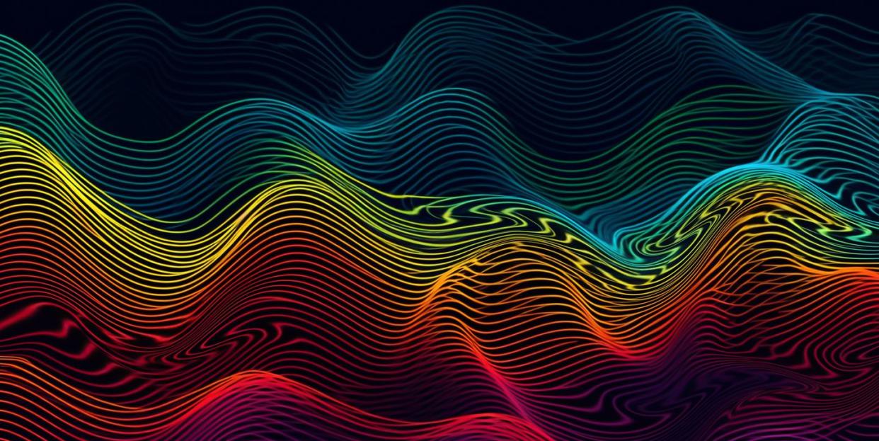 abstract background multi colored curved kinetic lines