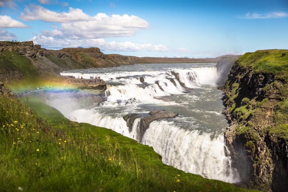 古佛斯黃金瀑布是冰島第二大的瀑布（Photo Credit: Mike Benna@unsplash.com, License CC0，圖片來源：https://unsplash.com/photos/_AgBFH7qIaI）