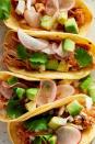 <p>This recipe is inspired by chicken tinga, a Mexican <em>guisado</em> (or <a href="https://www.delish.com/cooking/recipe-ideas/g40723167/best-stew-recipes/" rel="nofollow noopener" target="_blank" data-ylk="slk:stew;elm:context_link;itc:0;sec:content-canvas" class="link ">stew</a>) that is tender chicken, <a href="https://www.delish.com/cooking/recipe-ideas/a25661301/how-to-shred-chicken/" rel="nofollow noopener" target="_blank" data-ylk="slk:shredded;elm:context_link;itc:0;sec:content-canvas" class="link ">shredded</a> and added to a tomato sauce spiked with chiles, onion, garlic and spices. This preparation is a little more weeknight-friendly by relying on the ever versatile and delicious canned <a href="https://www.delish.com/cooking/g1306/chipotle-recipes/" rel="nofollow noopener" target="_blank" data-ylk="slk:chipotle chiles in adobo;elm:context_link;itc:0;sec:content-canvas" class="link ">chipotle chiles in adobo</a>.</p><p>Get the <strong><a href="https://www.delish.com/cooking/recipe-ideas/a38804544/shredded-chicken-tacos-recipe/" rel="nofollow noopener" target="_blank" data-ylk="slk:Shredded Chicken Tacos recipe;elm:context_link;itc:0;sec:content-canvas" class="link ">Shredded Chicken Tacos recipe</a></strong>.</p>