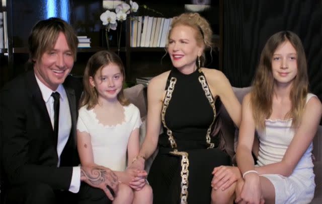 From left: Keith Urban, daughter Faith Margaret, Nicole Kidman and daughter Sunday Rose