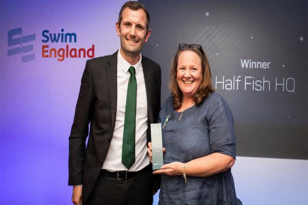 Shelley Whitehead collected the award on behalf of Half Fish HQ (Will Johnston Photography)