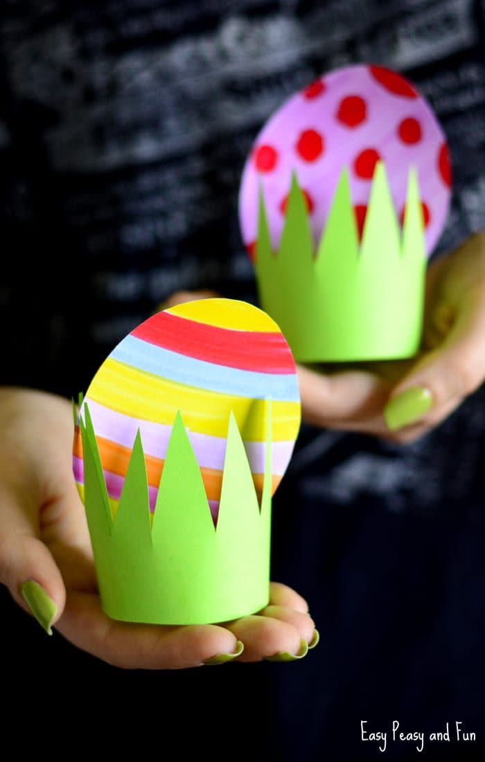 diy paper easter egg grass kids craft