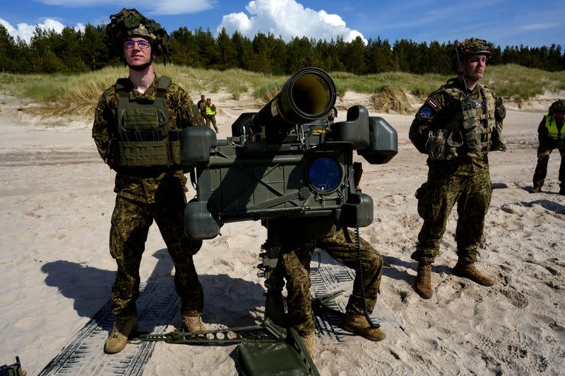 FILE PHOTO: Baltic Zenith/Ramstein Arrows military exercise in Jurmalciems