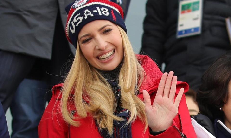 Wearing a Team USA hat and red snowsuit, Ivanka Trump captured the attention of media in South Korea. 